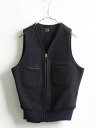 【5/1 24h限定10%OFF&P3倍!】 50's ビンテージ ★ JACK-VEST ジャックベスト フルジップ ウール ワーク ベスト ( メンズ 男性...