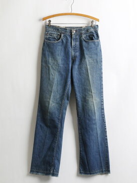 70's ビンテージ ★ Levis リーバイス 517 ビッグE デニム フレア パンツ ( メンズ 男性 W29 L30 程 ) 70年代 古着 ジーパン 黒カン Gパン| 【US古着】【古着】中古 ビッグイー フレアパンツ デニムパンツ ブーツカット フレアカット シューカット インディゴ 濃紺 42TALON