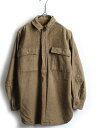 【7/8 最大半額SALE&ポイント5倍!!】 30's ビンテージ ★ 米軍実物 U.S.ARMY 陸軍 マチ付き プルオーバー ウール 長袖 シャツ ( 男...