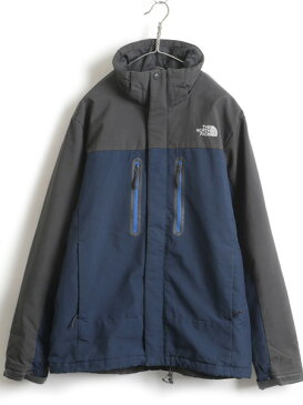 日本未発売モデル ■ ノースフェイス プリマロフト 中綿 ソフトシェル パラダイム ジャケット ( メンズ L ) 古着 The North Face TNF APEX| 中古 ナイロンジャケット 中綿ジャケット マウンテンパーカー マンパ Paradigm Jacket ネイビー チャコールグレー PRIMALOFT ANJV