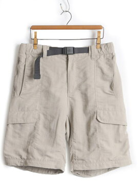 ■ ノースフェイス ナイロン カーゴ ショートパンツ (男性 メンズ M ) 古着 The North Face ナイロンパンツ カーキ ショーツ ベージュ 無地| 中古 ハーフパンツ ナイロンショーツ 半ズボン 短パン カーゴパンツ アウトドア 無地 ワンポイント 刺繍 ロゴ ボトムス ノース