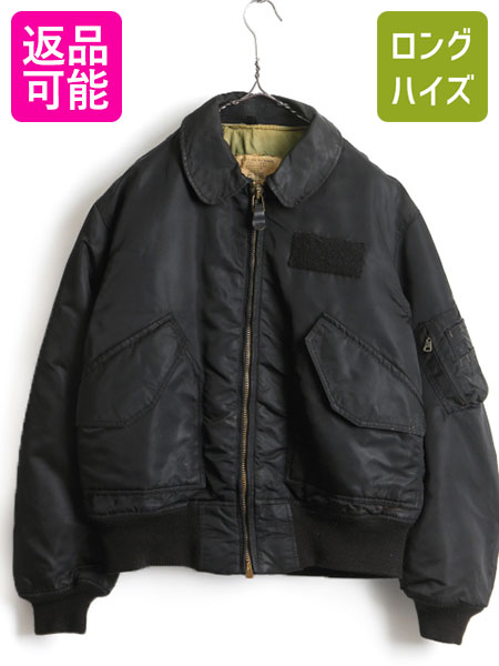 USA製 人気 黒 ■ AVIREX アビレックス 社製 中綿 キルティング ライナー CWU-55P フライト ジャケット ( メンズ M ) 古着 ジャンパー USAF| US古着 中古 アメリカ製 フライトジャケット ミリタリー ミリタリージャケット ブラック ブルゾン AIRFORCE エアフォース オリーブのサムネイル