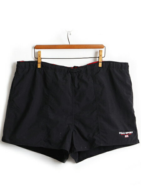 【8/18 10%OFFクーポン&最大半額!】 90s ■ ポロスポーツ ラルフローレン ライナー付き ナイロン ショートパンツ ( メンズ XL ) 古着 90年代 POLO ポロ 短パン ショーツ スイム| 中古 男性 RALPH LAUREN ラルフ SPORT 半パン スイムショーツ 海パン 水着 サーフ サーフパン