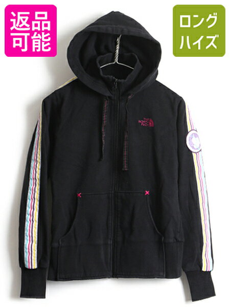 40周年記念モデル ■ ノースフェイス TRANS ANTARCTICA EXPEDITION 90 スウェット フード パーカー ( レディース S ) 古着 THE NORTH AFCE| 中古 ノース トレーナー スエット アウトドア 裏起毛 ポケット付き フルジップ ハイネック 黒 ブラック 南極 限定 限定モデル