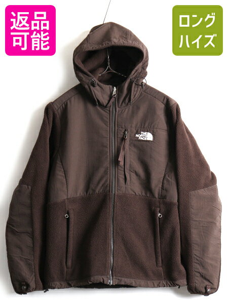 ■ ノースフェイス フルジップ フード付き フリース ナイロン 切替 デナリ ジャケット ( 女性 レディース M ) 古着 DENALI The North Face| US古着 中古 ジャンパー フリースジャケット デナリジャケット パーカー フードパーカー POLARTEC ポーラテック ノース ブラウン 茶のサムネイル
