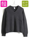【5/1 24h限定10%OFF&P3倍!】 00's 人気 黒 ■ GAP オールド ギャップ Vネック コットン アクリル 長袖 ニット セーター ( レデ...
