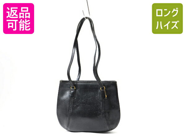 【9/1 24h限定 10%OFF&ポイント3倍!】 人気 黒 USA製 オールド コーチ ■ COACH 本革 レザー ショルダーバッグ レザーバック 肩がけ レディース メンズ ガマ口 アメリカ製 中古| US古着 ショルダー バッグ レザーバッグ 男性 女性 HAND CRAFTED IN THE UNITED STATES 牛革