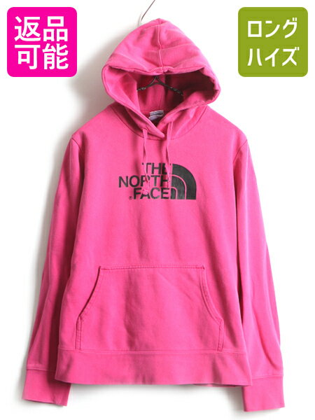 ノースフェイス ビッグ ロゴ プリント スウェット フード パーカー レディース L 古着 The North Face スエット 国内外の人気が集結 Us古着 ビッグロゴ ロゴパーカー アウトドア 中古 裏起毛 プルオーバー アメカジ ノース ピンク トレーナー プリントパーカー フード