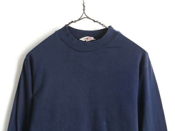 【スーパーSALE 最大半額&P6倍!!】 60s USA製 ビンテージ ■ IZOD LACOSTE モックネック 長袖 Tシャツ ( メンズ M ) 古着 60年代 アイゾッド ラコステ ロンT ハイネック 無地| 中古 60's アメリカ製 長袖Tシャツ 無地Tシャツ ロングスリーブ カットソー ストレッチ シングル