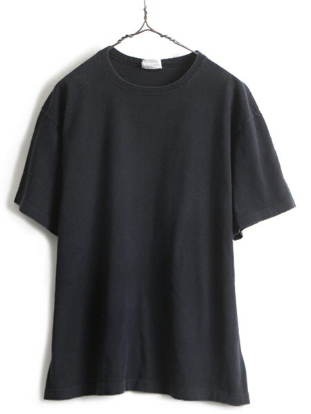90s Usa製 人気 黒 Basic 100 コットン 無地 半袖 Tシャツ メンズ L 古着 90年代 最大67 Offクーポン Us古着 中古 ブラック アメリカ製 シングルステッチ オールド 無地t ビンテージ アメカジ カットソー 半袖tシャツ ヘビーウェイト 90 S ヘビーオンス ビッグシルエット