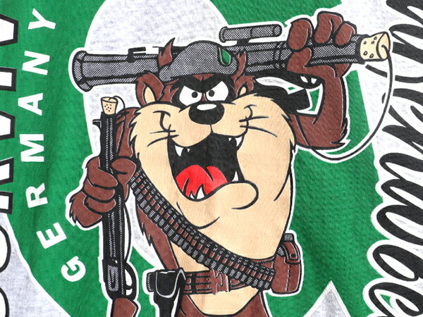 入荷商品 5 12 マラソン 最大半額 6倍 デッドストック 90s Usa製 ワーナー タズマニアンデビル プリント 半袖 Tシャツ メンズ レディース M 新品 ルーニー テューンズ 灰 新古品 Nos デッド 90年代 90 S アメリカ製 オールド アニメ キャラ アメキャラ