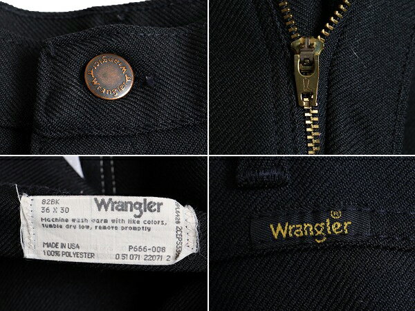 【スーパーSALE 最大半額&P6倍!!】 90s オールド USA製 ■ Wrangler ラングラー ランチャー パンツ ( メンズ 36 30 ) 古着 90年代 スラックス フレア ブーツカット スリム 黒| 中古 90's アメリカ製 フレアパンツ ノータック タックなし ジッパーフライ トラウザー ベルボト