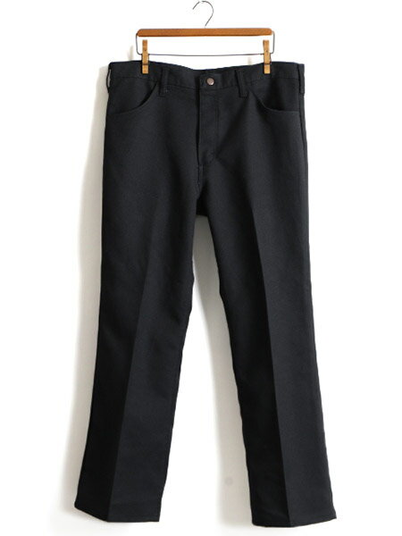 【スーパーSALE 最大半額&P6倍!!】 90s オールド USA製 ■ Wrangler ラングラー ランチャー パンツ ( メンズ 36 30 ) 古着 90年代 スラックス フレア ブーツカット スリム 黒| 中古 90's アメリカ製 フレアパンツ ノータック タックなし ジッパーフライ トラウザー ベルボト