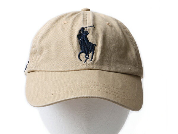 ビッグポニー ■ POLO by RalphLauren Cap ポロ ラルフローレン ベースボール キャップ ( メンズ レディース )古着 帽子 チノ フリーサイズ| 古着 中古 ラルフ ポニー チノキャップ コットン ワンポイント ナンバリング 男女兼用 アウトドア キャンプ ベージュ カーキ