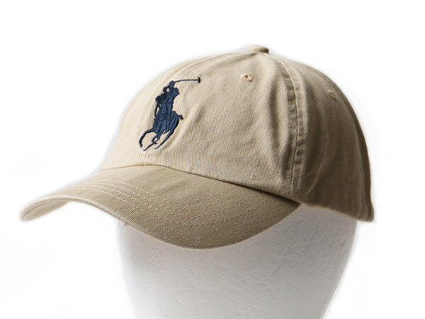 ビッグポニー ■ POLO by RalphLauren Cap ポロ ラルフローレン ベースボール キャップ ( メンズ レディース )古着 帽子 チノ フリーサイズ| 古着 中古 ラルフ ポニー チノキャップ コットン ワンポイント ナンバリング 男女兼用 アウトドア キャンプ ベージュ カーキ