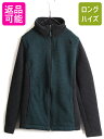  US企画 ■ ノースフェイス フルジップ セーター フリース ジャケット ( レディース M ) 古着 The North face ジャンパー ブルゾン 2トーン| 中古 日本未発売 ノース アウトドア フリースジャケット ニット ハイネック キルティング ストレ