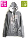 【4/30 6h限定 555円OFF×P8倍!!】 ■ ノースフェイス 2トーン プリント スウェット フード パーカー レディース L / 古着 The No...