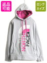 【4/30 6h限定 555円OFF×P8倍!!】 ■ ノースフェイス 2トーン プリント スウェット フード パーカー レディース L / 古着 The No...