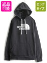 【4/30 6h限定 555円OFF×P8倍!!】 人気 黒 ■ ノースフェイス プリント スウェット フード パーカー ( レディース L 程) 古着 The...