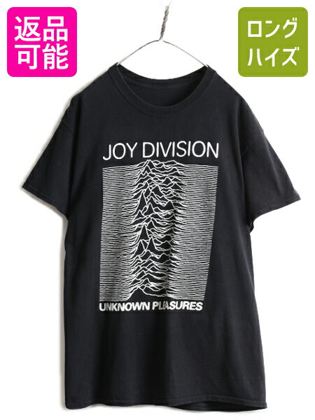 【5/18 ご愛顧感謝デー P最大4倍!】 00s ★ ジョイ ディヴィジョン プリント Tシャツ ( メンズ L ) 00年代 オールド JOY DIVISION バンド ロック パンク イラスト 黒 NEW ORDER| 古着 中古 00's ブラック ニューオーダー ヘビーウェイト 半袖Tシャツ プリントT バンドT バン