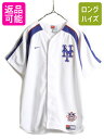 【4/30 6h限定 555円OFF×P8倍!!】 00s ボーイズ XL メンズ S 程■ ナイキ MLB オフィシャル メッツ ベースボール シャツ / N...