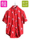 80s USA製 ■ SERO 総柄 コットン ボタンダウン 半袖 シャツ 8 レディース M 程/ セロ 80年代 ビンテージ スポーツ テニス アスレチック...