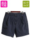 90s 00s ■ ドッカーズ リーバイス 2タック コットン キャンバス ショートパンツ メンズ 36 90年代 00年代 DOCKERS LEVIS ショーツ 短パン 古着 中古 00 039 s 90 039 s オールド Levi 039 s ツータック 半パン ハーフパンツ ショーパン ボトムス ネイビー 紺 無地 アメカジ USED