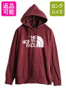 【6/22 マラソン限定クーポン&P5倍!】 ■ ノースフェイス プリント スウェット フード パーカー レディース L 古着 The North Face ト...