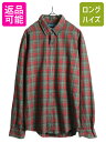 【7/8 最大半額SALE&ポイント5倍!!】 ラルフローレン チェック 長袖 ボタンダウン シャツ メンズ XL 古着 POLO 長袖シャツ ポニー刺繍 コッ...