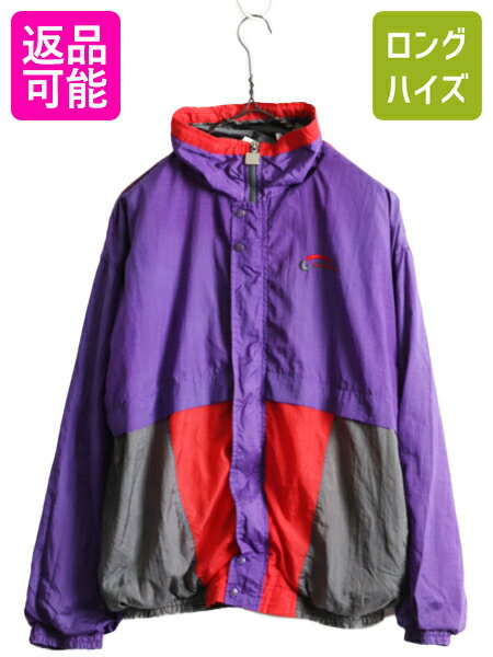 90s ジバンシー フルジップ ナイロン ジャケット メンズ レディース S / GIVENCHY 90年代 オールド デザイン ブルゾン トラックジャケット| 古着 中古 90's ライナー付き ジャンパー ハイネック ジップアップ ウインドブレーカー シャカシャカ トリコカラー アメカジ USEDのサムネイル