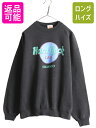 【4/25 24h限定 500円OFF P8倍 】 90s USA製 ハードロックカフェ スウェット メンズ レディース XL 古着 90年代 オールド トレーナー Hard Rock CAFE 企業物 裏起毛 ブラック 中古 90 039 s アメリカ製 米国製 ハードロック 黒 企業 スエット ロゴスウェット スウェットトレー