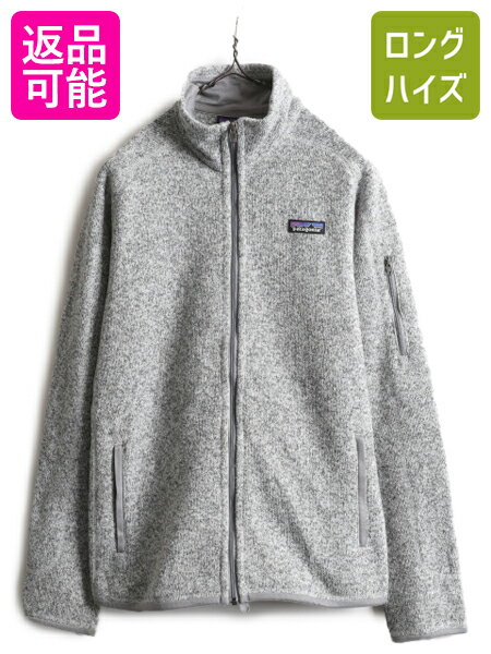 【5/15 24h限定 最大半額SALE&P8倍!】 15年製 パタゴニア ベターセーター ジャケット レディース M / Patagonia アウトドア フリース ニット フルジップ ジャンパー ブルゾン 灰| 古着 中古 フリースジャケット ジップアップ ハイネック セーター ワンポイント ロゴ刺繍 ポ