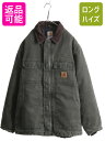 US企画 カーハート トラディショナル コート メンズ L / CARHARTT ダック ジャケット ブルゾン 中綿 キルティング ライナー モスグリーン| 古着 中古 日本未発売 ワーク ワークジャケット ジャンパー カバーオール フルジップ ジップアップ オリーブ グリーン 緑 カーキ