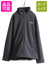 【4/20 24h限定 P4倍 10 OFF 】 ノースフェイス フルジップ フリース ジャケット メンズ XL / 古着 The North Face ジャンパー ブルゾン アウトドア 2トーン 大きいサイズ 古着 中古 ノース AFXD フリースジャケット ハイネック ジップアップ ジップインジップ 濃灰 ブラ