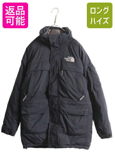 US企画 ノースフェイス マクマード ダウン ジャケット メンズ S 古着 The North face アウトドア HYVENT ナイロン ハーフ コート ネイビー 中古 日本未発売 ノース ダウンジャケット ダウンコート ハーフコート ナイロンジャケット ブルゾン ジャンパー フルジップ 紺 USED