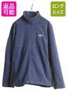 【4/20 24h限定 P4倍 10 OFF 】 ノースフェイス フルジップ フリース ジャケット メンズ L 古着 The North Face アウトドア ジャンパー ブルゾン ハイネック 2トーン 黒 紺 中古 フリースジャケット ジップアップ ジップインジップ ワンポイント ロゴ刺繍 ポケット付き ブ