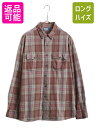 【7/9 最大半額SALE&ポイント5倍!!】 90s ポロ ラルフローレン チェック フランネル シャツ メンズ XL / POLO 90年代 オールド 長袖...