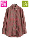 【7/8 最大半額SALE&ポイント5倍!!】 ラルフローレン チェック ボタンダウン シャツ メンズ M 程/ 古着 POLO コットン 長袖シャツ ポロ ワ...