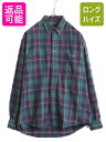 【7/9 最大半額SALE&ポイント5倍!!】 90s エディーバウアー チェック ボタンダウン フランネル シャツ メンズ L 古着 90年代 オールド Ed...
