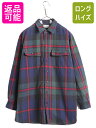 【7/9 最大半額SALE&ポイント5倍!!】 90s エルエルビーン チェック シャモア クロス シャツ メンズ L / 90年代 LLBEAN オールド L...