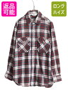 【7/10 26h限定10%OFFクーポン配布】 70s USA製 ウールリッチ チェック ヘビー フランネル シャツ メンズ M 程/ 70年代 ヴィンテージ...
