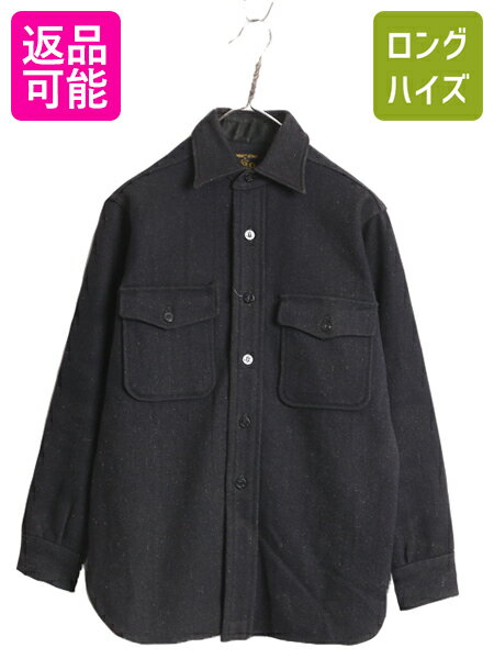 【11/24 48h限定555円OFF×P5倍!】 50s ★ SPORT KING ウール CPO シャツ メンズ S 50年代 ヴィンテージ ..