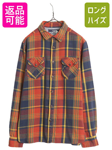 ノースフェイス チェック フランネル シャツ メンズ M / 古着 THE NORTH FACE ネルシャツ アウトドア 長袖シャツ コットン マルチカラー| 中古 ノース ネル フランネルシャツ チェックシャツ コットンシャツ ポケット付き 猫目ボタン マチ付き カジュアル アメカジ USEDのサムネイル
