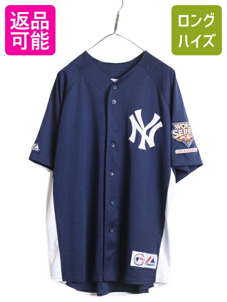 【6/2 10%OFFクーポン 23:59まで!】 MLB オフィシャル Majestic ヤンキース ベースボール シャツ メン..