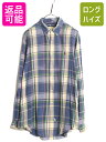 【7/9 最大半額SALE&ポイント5倍!!】 90s ラルフローレン マドラス チェック 長袖 ボタンダウン シャツ メンズ XL 90年代 オールド ポロ ...