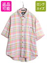 【7/9 最大半額SALE&ポイント5倍!!】 90s ドッカーズ リーバイス チェック ボタンダウン 半袖 シャツ メンズ L / 古着 90年代 オールド ...