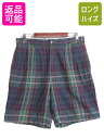 90s トミーヒルフィガー 2タック チェック コットン ショートパンツ メンズ 34 / 90年代 オールド TOMMY HILFIGER ショーツ 短パン ...