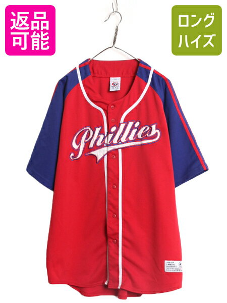 商品詳細 商品番号s-myd09y24n04 商品名MLB オフィシャル TRUE FAN フィリーズ ベースボール シャツ メンズ XL / 古着 ゲームシャツ ユニフォーム メジャーリーグ 半袖シャツ 野球 商品説明アメリカで購入したUSEDの商品です。 MLBオフィシャル PHILADELPHIA PHILLIES フィラデルフィア フィリーズの半袖ベースボールシャツです。 ボディーは、TRUE FAN (トゥルーファン) 多くのMLBのグッズを販売するオフィシャルブランド 素材は、100% POLYESTER ( ポリエステル ) 伸縮性のあるジャージ素材を使用しています。 フロントにMLB、人気チームのフィリーズのワッペン レッド × ブルーの好配色のチームカラー そのままでももちろん、重ね着にもお勧め 中にパーカーやスウェットを差し込めるサイズXL 着まわしの利く商品です。 カラーレッド | ブルー 状態説明 コンディション多少の使用感がある程度で 特に表記する所のない非常に良い状態です。 サイズ 表記サイズXL 着丈84cm【バック一番高いところからの計測】 身幅63cm【脇下で計測】 肩幅ラグラン 袖丈(肩から)裄丈55cm 袖丈(脇下から)24cm 補足（計測は全て平置きでの計測になります。多少の誤差はご了承下さい） サイズの測り方についてはこちら 【当店について】 当店の商品は、 国内の買い取りなどは行なわず、私たちが直接アメリカから買い付けてきた 新品 デッドストック 等の US古着、インポート オンリーの商品です 靴 鞄 帽子 ファッション 小物 などの全身コーディネートできる物 春服 夏服 春夏 秋冬、秋服、冬服 など様々な季節 オシャレ おしゃれ かわいい カワイイ かっこいい 流行 トレンド 旬 シンプル インパクト カジュアル フォーマル ストリート 定番 人気 など様々なスタイルに対応できる商品 特に アメリカン カジュアル ( アメカジ ) ストリート アウトドア ワーク ミリタリー と言った機能性 に優れ 長く愛用できる物を幅広く取り揃えています 大切な人の 贈り物 ( ギフト ) 誕生日 母の日　父の日　敬老の日　クリスマス ハロウィン バレンタイン　就職祝い 入学祝い 進学祝い 結婚祝い にもお使い頂ける、心のこもった 1点物 もお探しいただけます ひとつひとつ厳選した幅広いジャンルの商品お楽しみください。 注意事項 商品について一見して分かる目立つヨゴレやダメージは商品画像や商品説明に記載はしていますが 着用に支障が無いと判断した物や裏側等の着用時見えない場所、古着慣れされている方 なら問題無い範囲内と判断したヨゴレ、小さなダメージの説明は省いている場合があります。 (その様な場合でもこちらの判断で良品、美品と記載している物もあります) 見えない場所や細かいヨゴレ、ダメージの気になる方はご購入前に必ずご相談下さい。 サイズについては多少の誤差はご了承願います。 撮影時の光や環境、ご使用のブラウザによって実際の色と異なる場合があります。 写真と商品説明文を確認して、少しでも気になる点があれば必ずご入札前にご質問下さい。 ご質問についてサイズ感については着用される方によって変わってきますので 「身長　〜cmですがサイズ感はどうですか？」等のご質問にはお答え出来ません。 お手持ちの服や靴等で比較してご検討下さい。 お値下げは基本的にお受けしておりません。 上記の様なご質問にはお答えしかねますので予めご了承下さい。 在庫について商品は全て、実店舗や他サイトでも販売しております。 在庫連動は随時行っておりますが、まれにご落札いただいた後で商品の品切れがわかる場合がございます。 その際は早急にご連絡させていただきます。 誠に申し訳ございませんが何卒ご理解のほど宜しくお願い致します。 同梱について当店で落札頂いた商品は全て同梱可能です。 落札日が異なる場合は最初の落札時にその旨をご連絡下さい。 同日落札の場合も複数落札頂いた旨をお知らせ下さい。 返品について古着は現状販売の為、返品やクレームはお受け出来ません。 落札後のキャンセルもお受け出来ませんので、ご了承頂ける方のご入札をお願い致します。 used品、ビンテージ品にご理解無い方や神経質な方のご入札はお控え下さい。 ご連絡、ご入金について落札から3日以内にご連絡、5日以内にご入金頂けない場合はキャンセルとさせて頂きます。 上記の様な場合ですと、落札者都合の削除となりますので非常に悪いの評価が付きます。 ご注意下さい。 営業時間についてAM11：00〜PM18：00 上記時間内でもお問い合わせにお答え出来ない場合もあります。 急遽お休みを頂く場合もございますので気になる点はお早めにご質問下さい。 前もってお休みをお知らせ出来る場合は自己紹介欄等に記載させて頂きますのでご確認下さい。