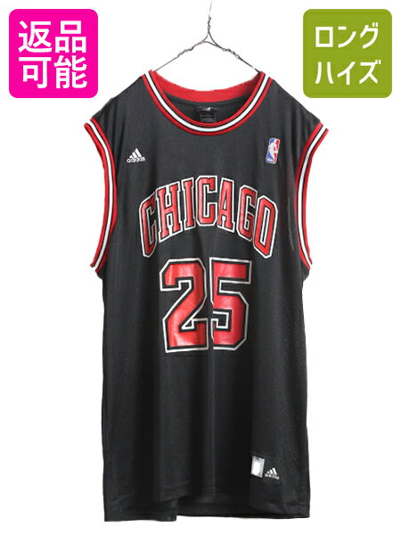 商品詳細 商品番号s-myd15y24n10 商品名NBA オフィシャル アディダス ブルズ メッシュ タンクトップ メンズ L adidas ユニフォーム バスケ ゲームシャツ ジャージ ブラック 重ね着 商品説明アメリカで購入したUSEDの商品です。 NBA オフィシャル CHICAGO BULLS シカゴ ブルズ メッシュ タンクトップ ( ゲームシャツ )です。 ボディーは、ADIDAS ( アディダス ) 2006年から11年に渡り、NBAの公式サプライヤーとして 全球団のユニフォームにロゴを配することを許可された唯一のブランド 素材は、100% NYLON ( ナイロン ) 伸縮性のあるメッシュ素材を使用しています。 右胸にパフォーマンスロゴ、左胸にNBA公式ロゴ刺繍 フロントにNBA、人気チームのブルズのプリントとナンバリング バックに1993年から1998年 ブルズで活躍した スティーヴ・カー（Stephen Kerr )の背番号 25 のプリントとネーム 生涯通算3ポイントフィールドゴール成功率1位の成績もさることながら、 監督として、ウォーリアーズを4度のNBAチャンピオンに導いた名将 現在のアメリカ代表のヘッドコーチも兼任しています。 ブラック × レッド の好配色、ホーム、オルタネート（ 代替え ）ジャージ そのままでももちろん、重ね着にもお勧め 着まわしの利く商品です。 ブランド情報1920年に西ドイツのダスラー兄弟が靴製造会社「ダスラー兄弟社」を設立したことから始まる。 『スーパースター』、『スタンスミス』、『カントリー』、『プレデター』などの ロングセラー商品が多く、アスリートやミュージシャンなど幅広い層に愛好家が存在する。 カラーブラック | レッド 状態説明 コンディションバックナンバリング上に数か所小さな薄ヨゴレがあります。 まったく気にならない程度です。(写真参照) それ以外は多少の使用感がある程度で 特に表記する所のない非常に良い状態です。 サイズ 表記サイズL 着丈74.5cm【バック襟付け根からの計測】 身幅58cm【脇下で計測】 肩幅48cm 補足（計測は全て平置きでの計測になります。多少の誤差はご了承下さい） サイズの測り方についてはこちら 【当店について】 当店の商品は、 国内の買い取りなどは行なわず、私たちが直接アメリカから買い付けてきた 新品 デッドストック 等の US古着、インポート オンリーの商品です 靴 鞄 帽子 ファッション 小物 などの全身コーディネートできる物 春服 夏服 春夏 秋冬、秋服、冬服 など様々な季節 オシャレ おしゃれ かわいい カワイイ かっこいい 流行 トレンド 旬 シンプル インパクト カジュアル フォーマル ストリート 定番 人気 など様々なスタイルに対応できる商品 特に アメリカン カジュアル ( アメカジ ) ストリート アウトドア ワーク ミリタリー と言った機能性 に優れ 長く愛用できる物を幅広く取り揃えています 大切な人の 贈り物 ( ギフト ) 誕生日 母の日　父の日　敬老の日　クリスマス ハロウィン バレンタイン　就職祝い 入学祝い 進学祝い 結婚祝い にもお使い頂ける、心のこもった 1点物 もお探しいただけます ひとつひとつ厳選した幅広いジャンルの商品お楽しみください。 注意事項 商品について一見して分かる目立つヨゴレやダメージは商品画像や商品説明に記載はしていますが 着用に支障が無いと判断した物や裏側等の着用時見えない場所、古着慣れされている方 なら問題無い範囲内と判断したヨゴレ、小さなダメージの説明は省いている場合があります。 (その様な場合でもこちらの判断で良品、美品と記載している物もあります) 見えない場所や細かいヨゴレ、ダメージの気になる方はご購入前に必ずご相談下さい。 サイズについては多少の誤差はご了承願います。 撮影時の光や環境、ご使用のブラウザによって実際の色と異なる場合があります。 写真と商品説明文を確認して、少しでも気になる点があれば必ずご入札前にご質問下さい。 ご質問についてサイズ感については着用される方によって変わってきますので 「身長　〜cmですがサイズ感はどうですか？」等のご質問にはお答え出来ません。 お手持ちの服や靴等で比較してご検討下さい。 お値下げは基本的にお受けしておりません。 上記の様なご質問にはお答えしかねますので予めご了承下さい。 在庫について商品は全て、実店舗や他サイトでも販売しております。 在庫連動は随時行っておりますが、まれにご落札いただいた後で商品の品切れがわかる場合がございます。 その際は早急にご連絡させていただきます。 誠に申し訳ございませんが何卒ご理解のほど宜しくお願い致します。 同梱について当店で落札頂いた商品は全て同梱可能です。 落札日が異なる場合は最初の落札時にその旨をご連絡下さい。 同日落札の場合も複数落札頂いた旨をお知らせ下さい。 返品について古着は現状販売の為、返品やクレームはお受け出来ません。 落札後のキャンセルもお受け出来ませんので、ご了承頂ける方のご入札をお願い致します。 used品、ビンテージ品にご理解無い方や神経質な方のご入札はお控え下さい。 ご連絡、ご入金について落札から3日以内にご連絡、5日以内にご入金頂けない場合はキャンセルとさせて頂きます。 上記の様な場合ですと、落札者都合の削除となりますので非常に悪いの評価が付きます。 ご注意下さい。 営業時間についてAM11：00〜PM18：00 上記時間内でもお問い合わせにお答え出来ない場合もあります。 急遽お休みを頂く場合もございますので気になる点はお早めにご質問下さい。 前もってお休みをお知らせ出来る場合は自己紹介欄等に記載させて頂きますのでご確認下さい。