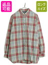 【7/9 最大半額SALE&ポイント5倍!!】 90s ポロ ラルフローレン チェック 3点留め 長袖 ボタンダウン シャツ メンズ XL / 90年代 オール...